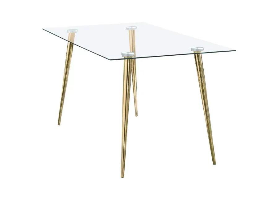 Aaliyah Rectangle Glass Top Dining Table