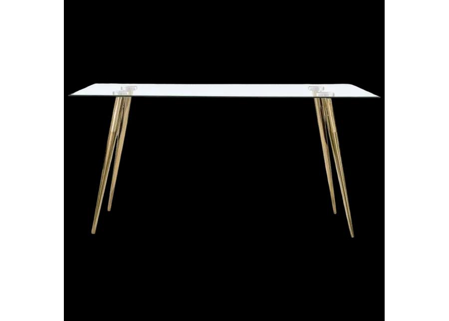 Aaliyah Rectangle Glass Top Dining Table