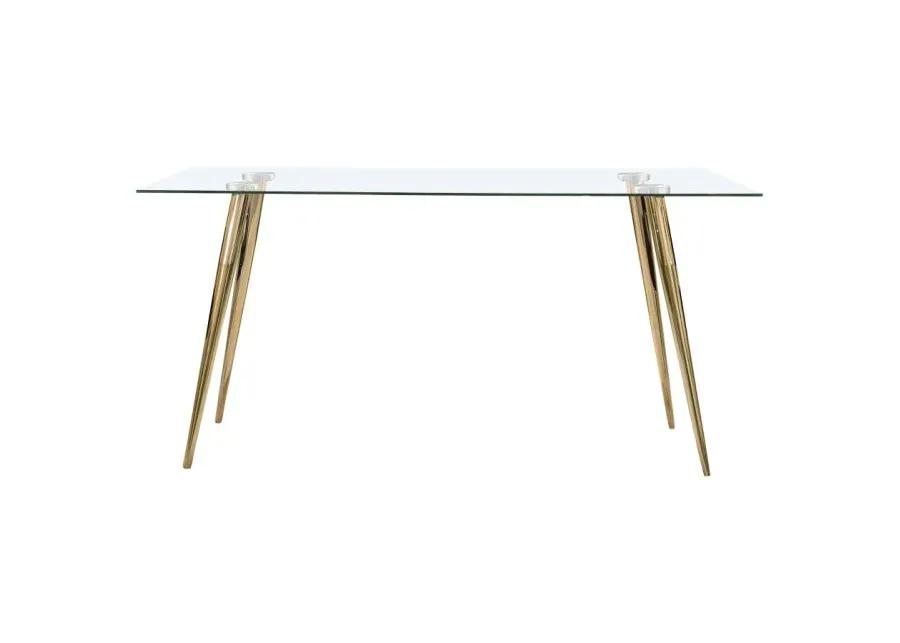 Aaliyah Rectangle Glass Top Dining Table