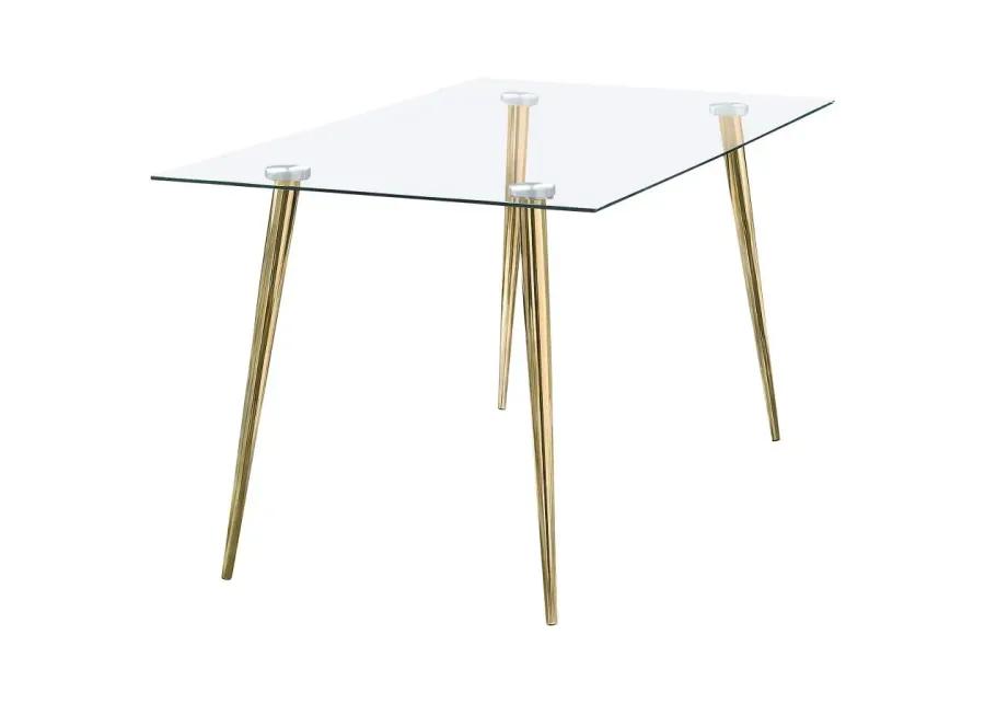 Aaliyah Rectangle Glass Top Dining Table