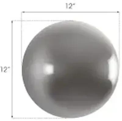 ball on the wall, small, polished aluminum finish