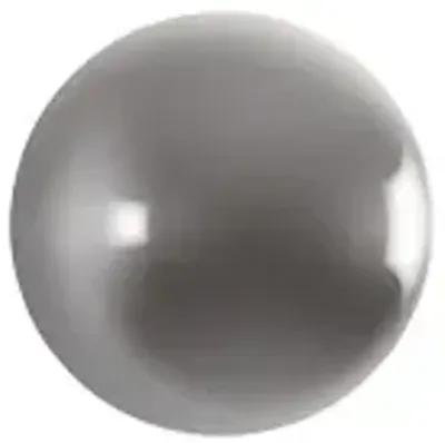 ball on the wall, small, polished aluminum finish