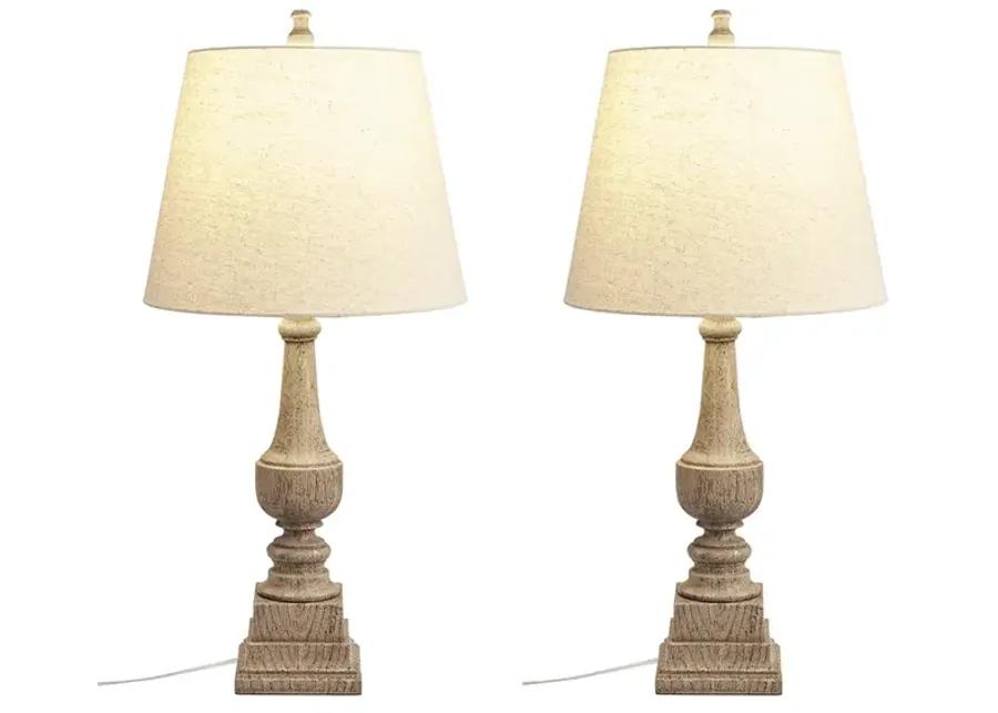 Provencal 29"H Resin Table Lamp Set of 2