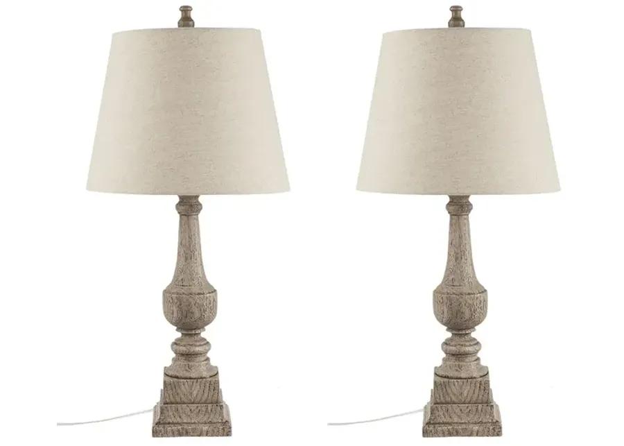 Provencal 29"H Resin Table Lamp Set of 2