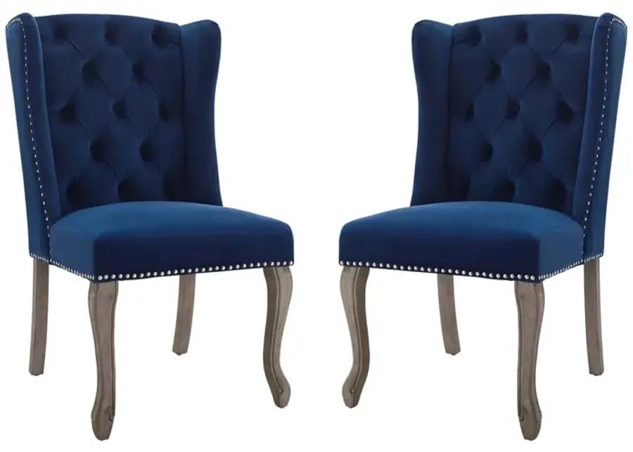 Apprise Side Chair Performance Velvet Set of 2