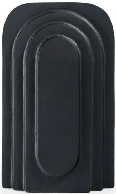 Calyx 12" Metal Table Vase, Large Black