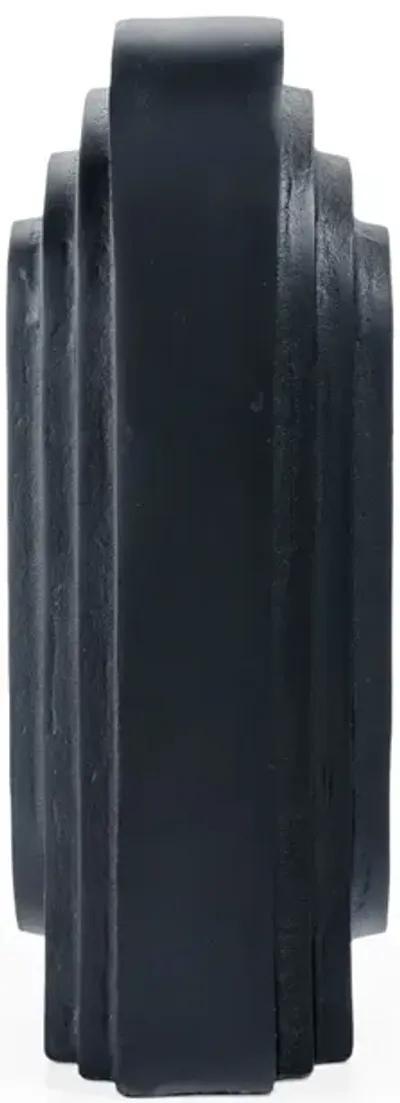 Calyx 12" Metal Table Vase, Large Black