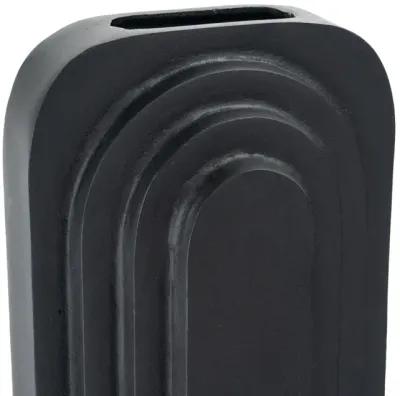 Calyx 12" Metal Table Vase, Large Black