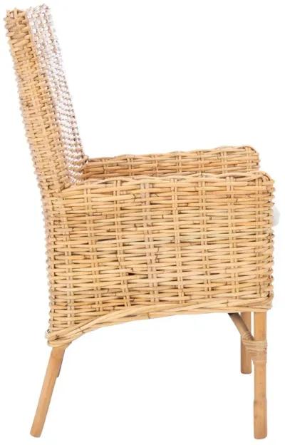 NANCY RATTAN ACCENT CHAIR W/ CUSHION