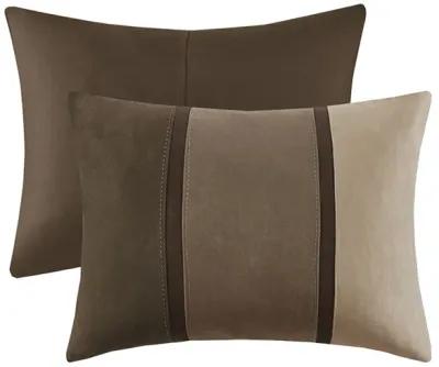 Madison Park Palisades Brown 7 Piece Faux Suede Comforter Set