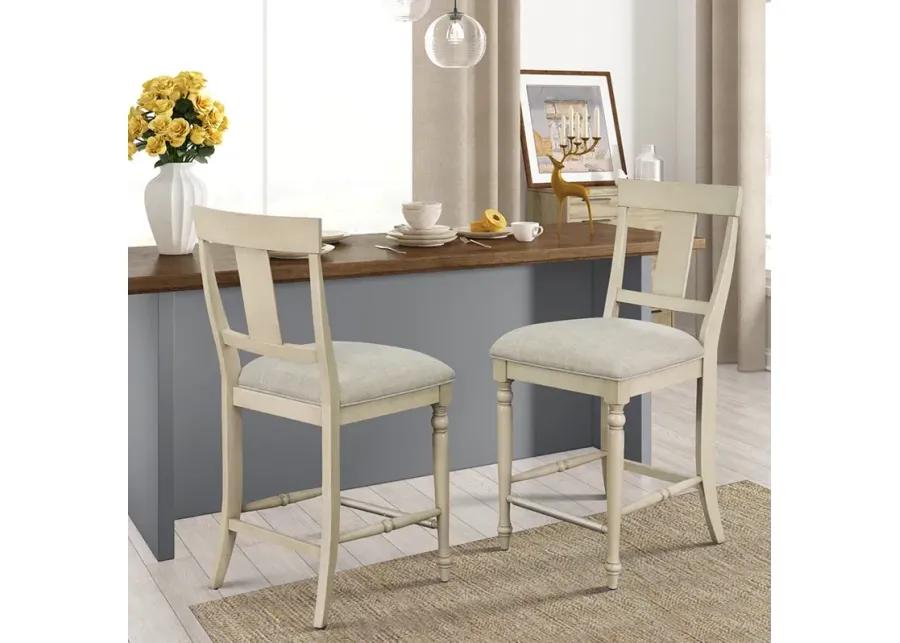 Martha Stewart Fiona Light Grey Counter stool