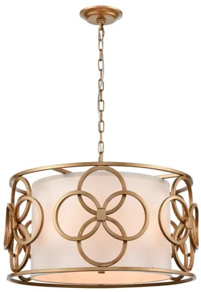 Botanic Avenue 22" Wide 4-Light Pendant - Antique Gold