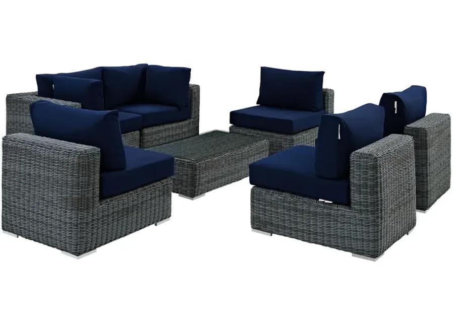 Summon 7-Piece Sunbrella Outdoor Sectional Set