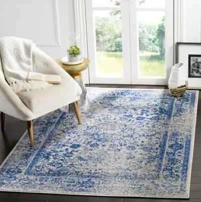 Adirondack Contemporary Grey / Blue 2'-6" X 4' Powerloomed Rug