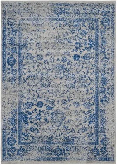 Adirondack Contemporary Grey / Blue 2'-6" X 4' Powerloomed Rug