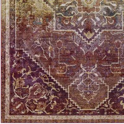 Success Kaede Transitional Distressed Vintage Floral Persian Medallion 4x6 Area Rug