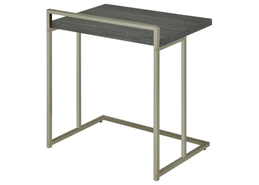 Dani Rectangular Snack Table with Metal Base