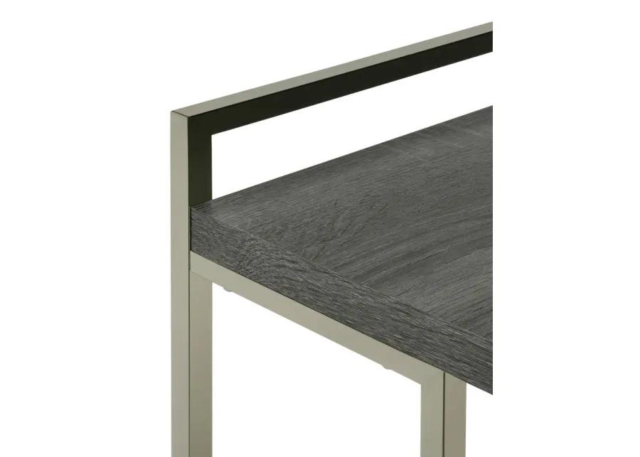 Dani Rectangular Snack Table with Metal Base