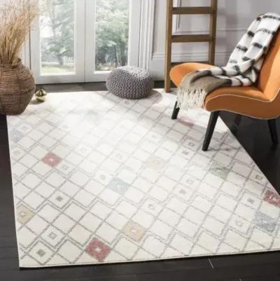 Adirondack Contemporary Ivory / Multi 4' X 6' Powerloomed Rug