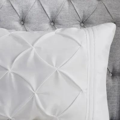 Madison Park Laurel White 7 Piece Tufted Comforter Set