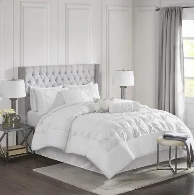 Madison Park Laurel White 7 Piece Tufted Comforter Set