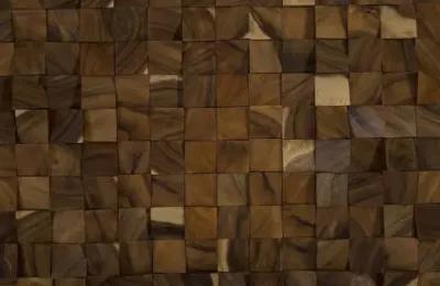 blocks wall art, chamcha wood, natural, lg