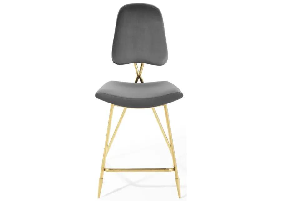 Ponder Performance Velvet Counter Stool