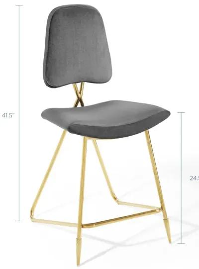 Ponder Performance Velvet Counter Stool