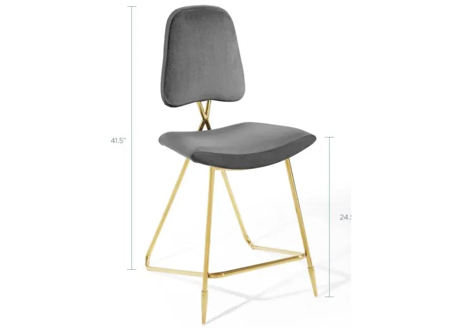 Ponder Performance Velvet Counter Stool