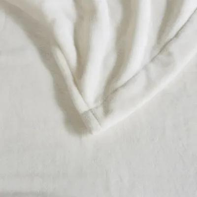 Beautyrest Heated Plush Ivory Blanket