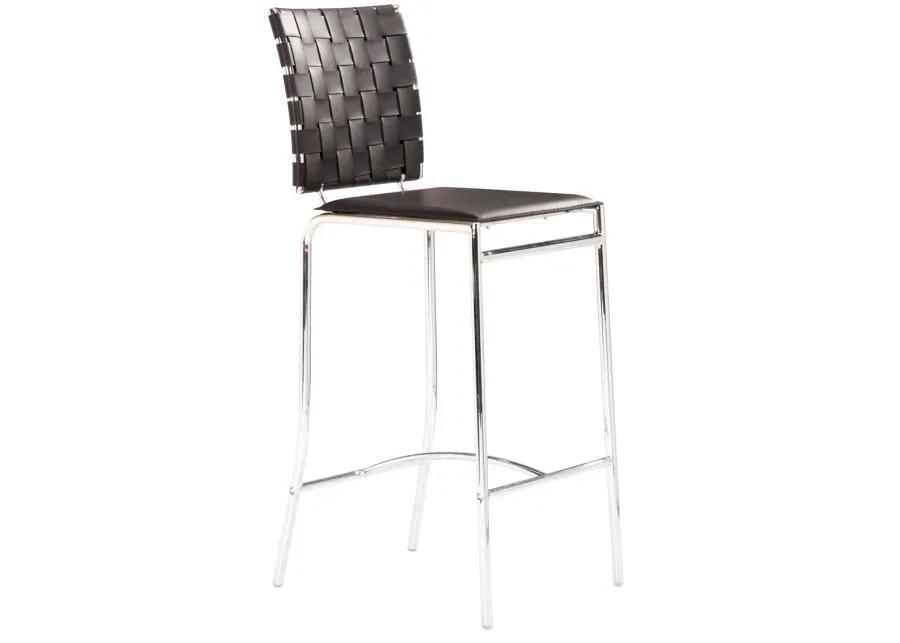 Criss Cross Counter Stool (Set of 2) Black