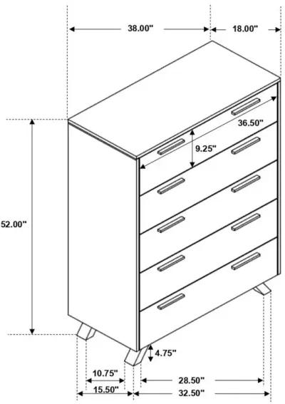 Albi 5-Drawer Rectangular Chest