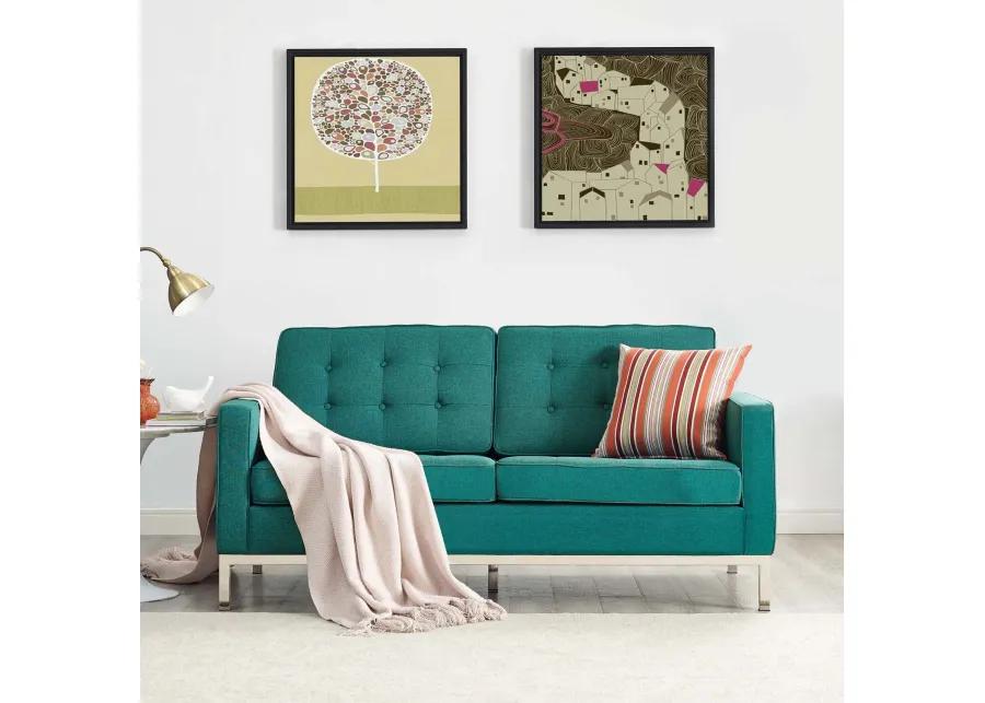 Loft Upholstered Fabric Loveseat