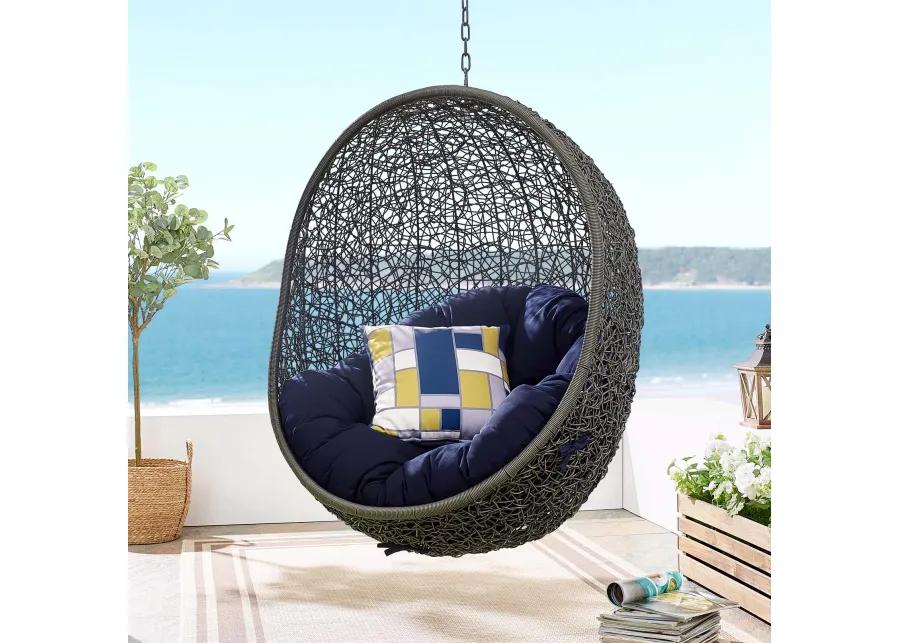 Hide Sunbrella® Fabric Swing Outdoor Patio Lounge Chair Without Stand