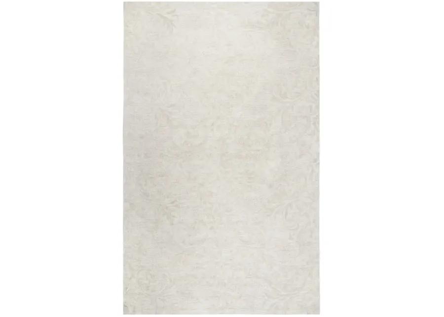 Fifth Avenue Beige Damask Wool 5' x 8' Rectangle Rug