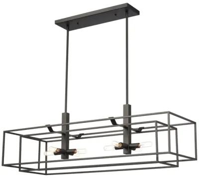 Kinsley 38" Wide 8-Light Linear Chandelier - Oil Rubbed Bronze