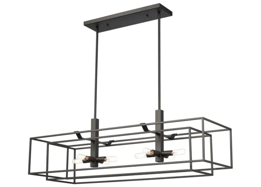 Kinsley 38" Wide 8-Light Linear Chandelier - Oil Rubbed Bronze