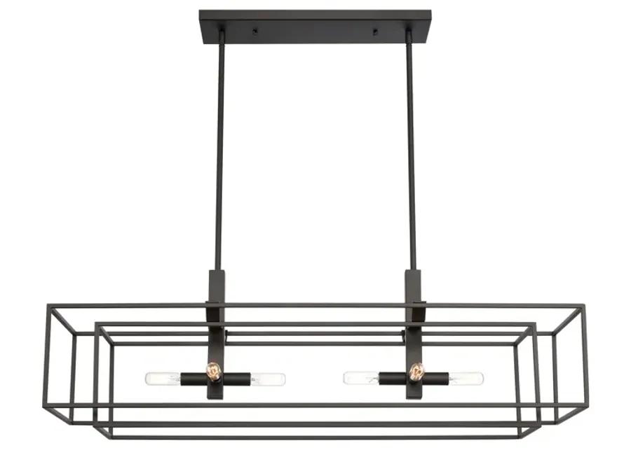 Kinsley 38" Wide 8-Light Linear Chandelier - Oil Rubbed Bronze