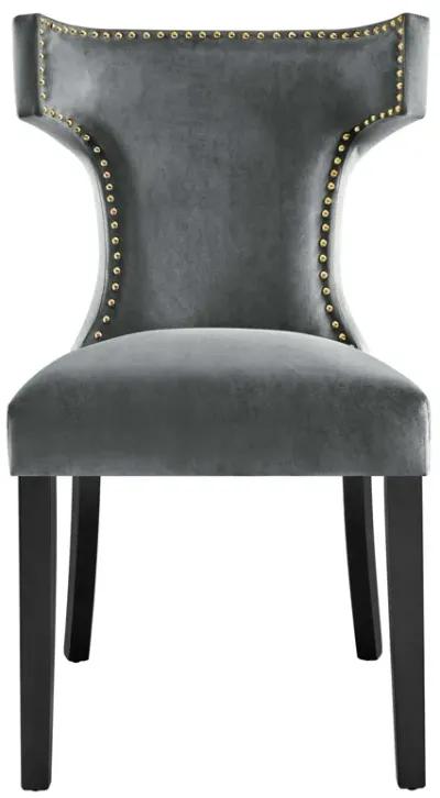 Curve Performance Velvet Dining Chairs - Set of 2