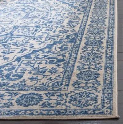 Brentwood 832 Navy / Light Grey 2' X 18' Runner Powerloomed Rug