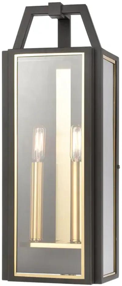 Portico 21" High 2-Light Outdoor Sconce - Charcoal