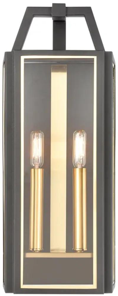 Portico 21" High 2-Light Outdoor Sconce - Charcoal