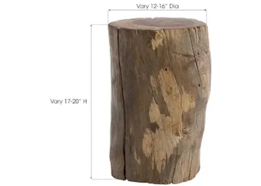 stump stool, natural, assorted