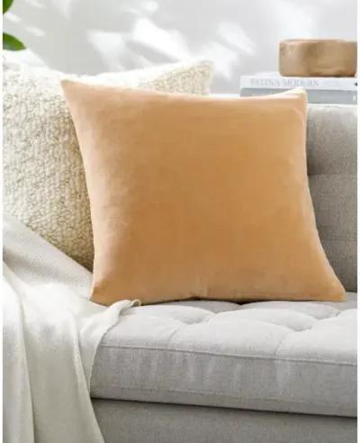 Cotton Velvet CV-060 18"L x 18"W Accent Pillow  - Down Insert