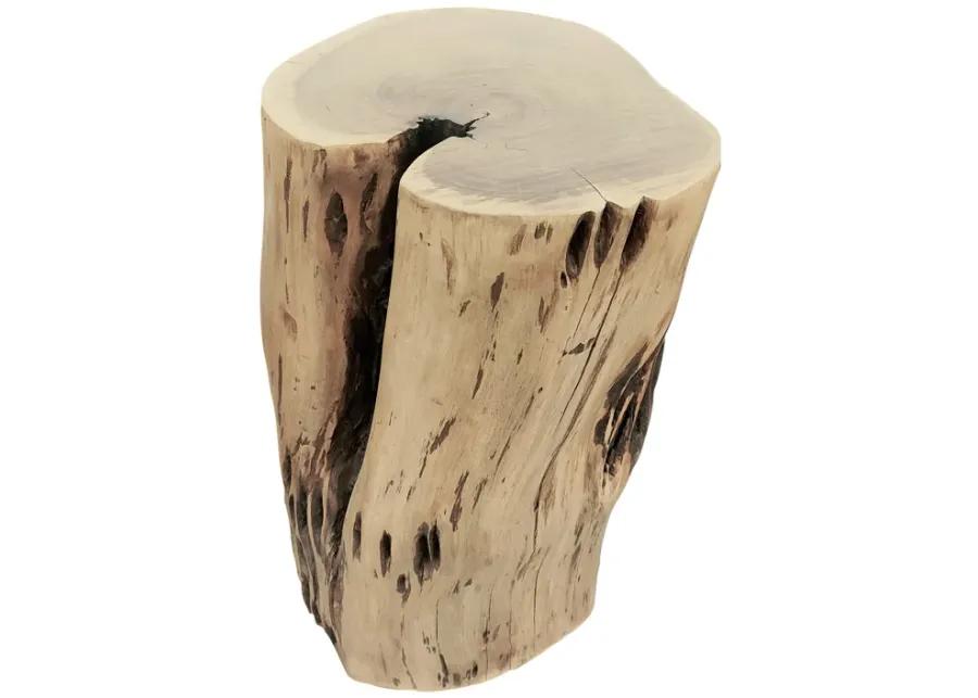 Wood, 19"h, Log Stool, Natural Finish