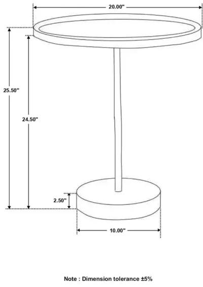 Ginevra Round Marble Base Accent Table Natural and Green