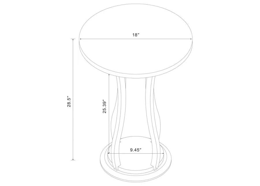 Elton Round Top Accent Table Cherry