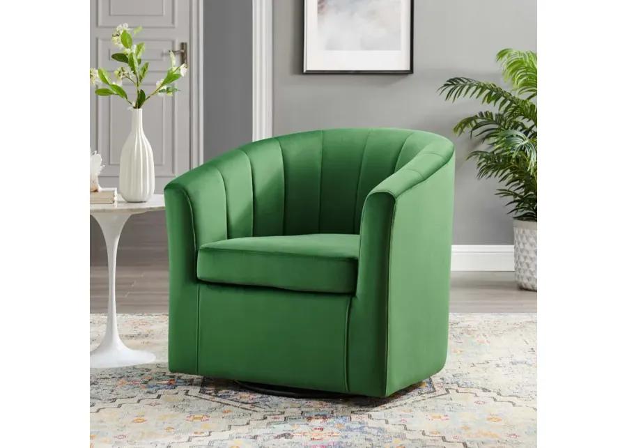 Prospect Performance Velvet Swivel Armchair