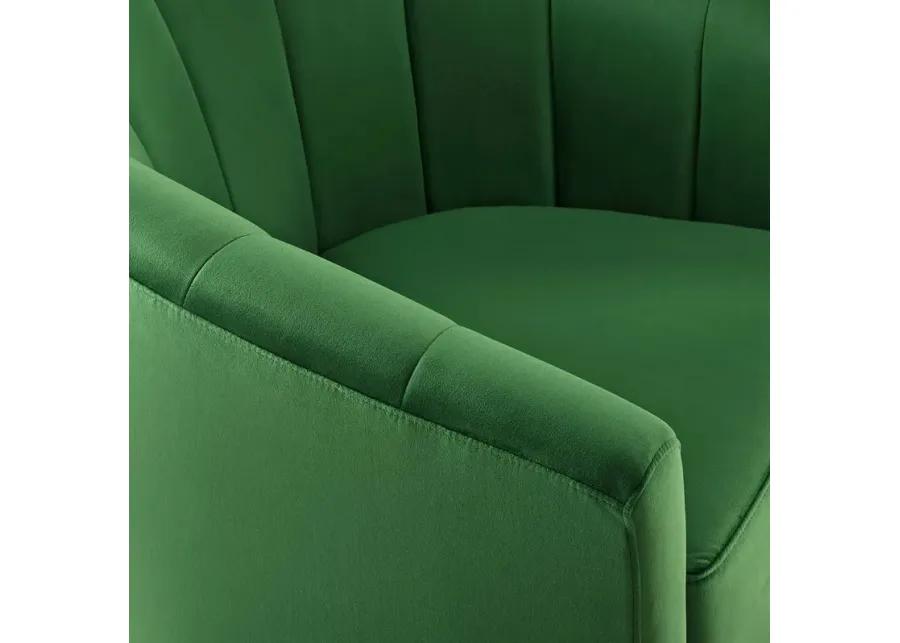 Prospect Performance Velvet Swivel Armchair