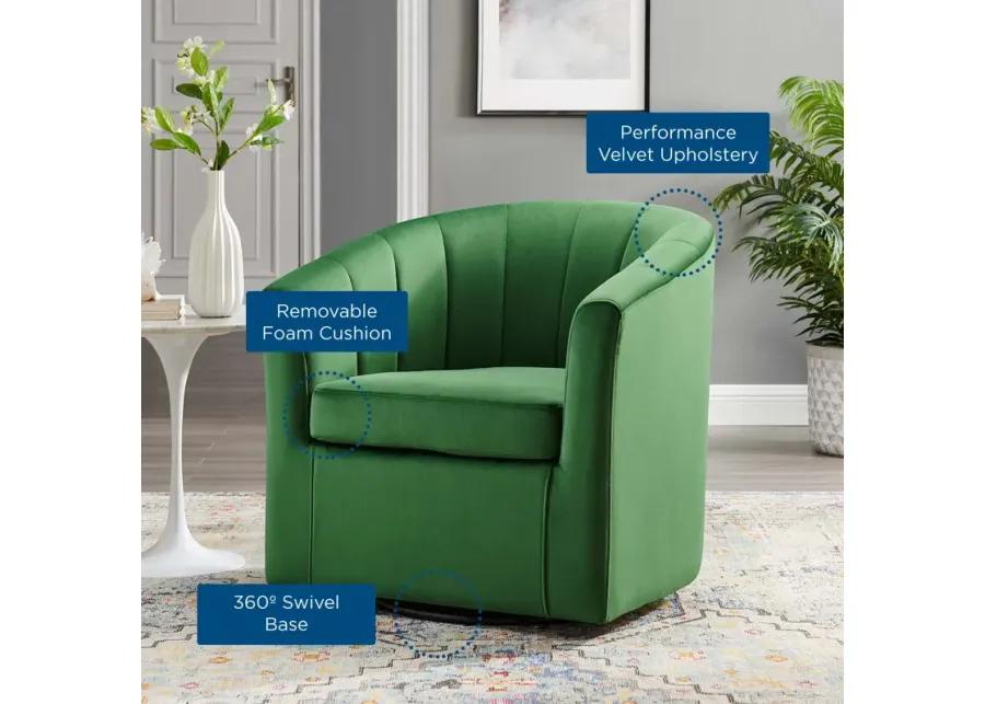 Prospect Performance Velvet Swivel Armchair